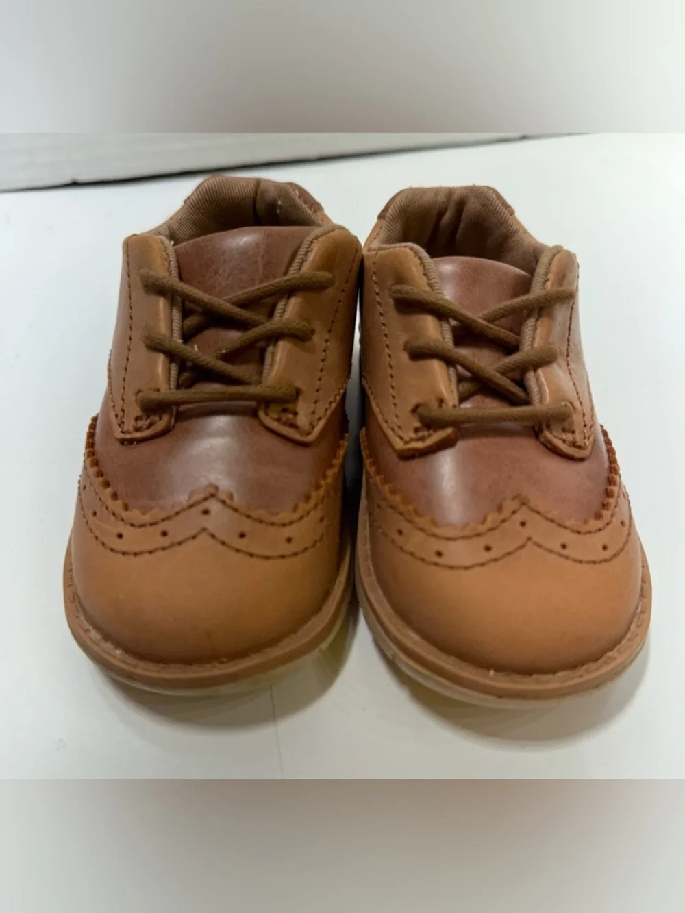 Stride Right Kids Ellsworth Oxford Brown Casual Lace-Up Shoes size 10